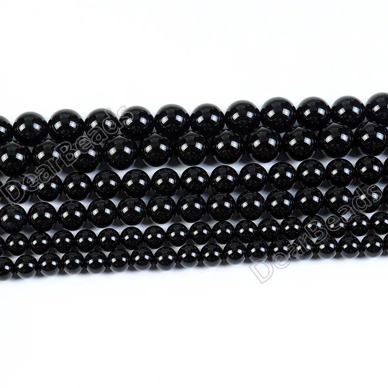 Natural Obsidian Healing Beads Black Obsidian Beads for Man Jewelry Making 4mm 6mm 8mm 10mm 12mm