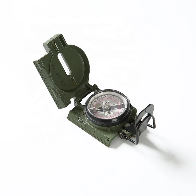 

Phosphorescent Lensatic Compass Olive Drab Accurate Waterproof Handheld Compasses with Pouch for Hiking Camping Navigation