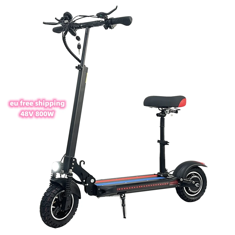 

48v electric scooter 30 mph 800w foldable electric scooter max speed 40-45km/h 10inch tire e scooter stock in EU warehouse