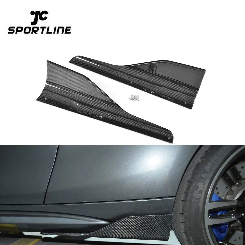 

Carbon Fiber Side Skirt Splitters Lip Extensions Aprons for BMW M2C M2 F87 competition 2016 2020