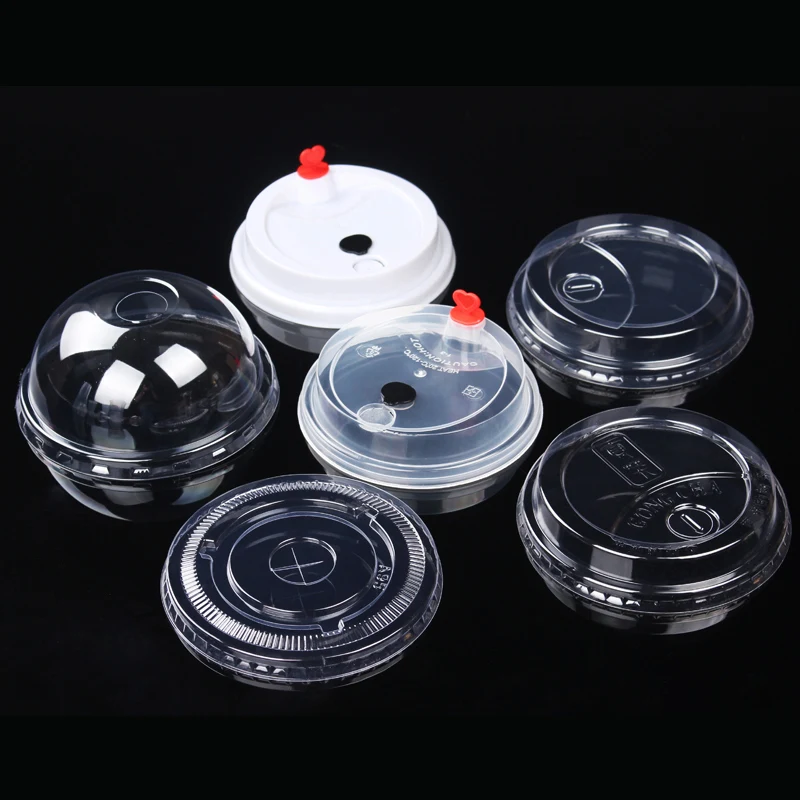 Pp Biodegradable Plastic Boba Tea Cups With Dome Lid Wholesale Ice