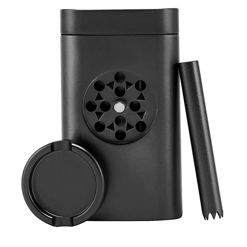 

UKETA large capacity herb weed multi-purpose compact container portable one hitter metal dugout, Multi colors