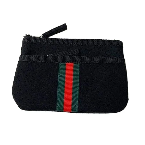 

2020 Hot Sell Wholesale Ladies Black Perforated Neoprene Wallet Waterproof and Multi-functional Neoprene Purse