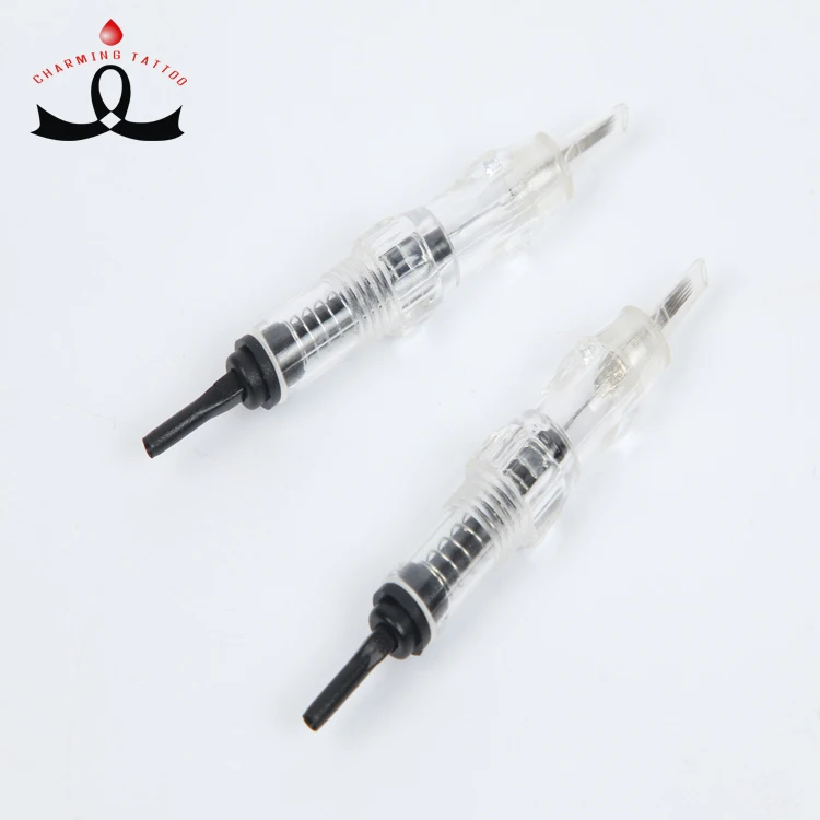

Disposable Stainless Steel Black Pearl Permanent Makeup Screw Cartridge 0.3mm 5RS Needle For Ombre, Transparent