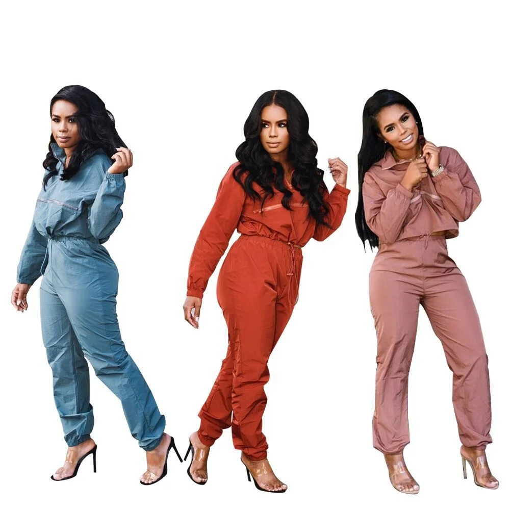 

2020 fall long sleeve outfits 2 piece sets womens clothing tracksuits for women