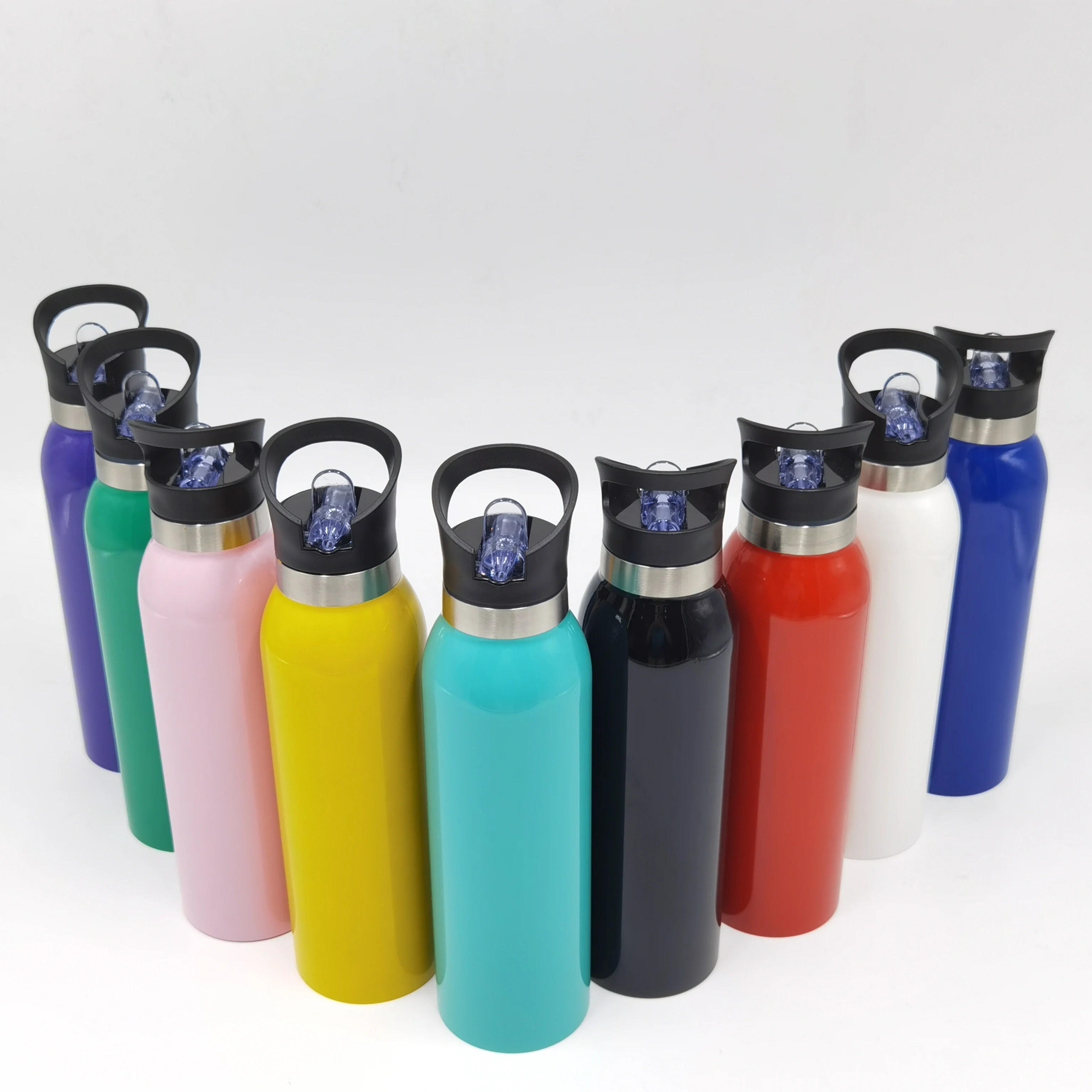 

Custom Logo Printed Sports Heat Transfer Printing Sublimation Oem Water Bottle Wide Mouth Water Bottle, Blue/yellow/red