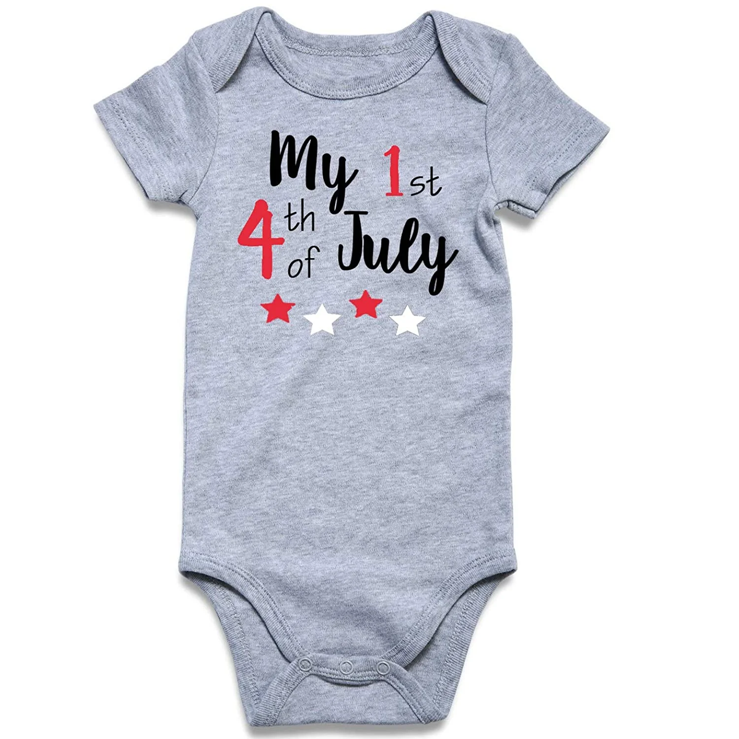

STOCK Baby Girls Boys Clothes Short Sleeve Romper Jumpsuit My 1st 4th of July 100% Cotton Outfits Baby Clothes Newborn, Black,white,grey,red,navy