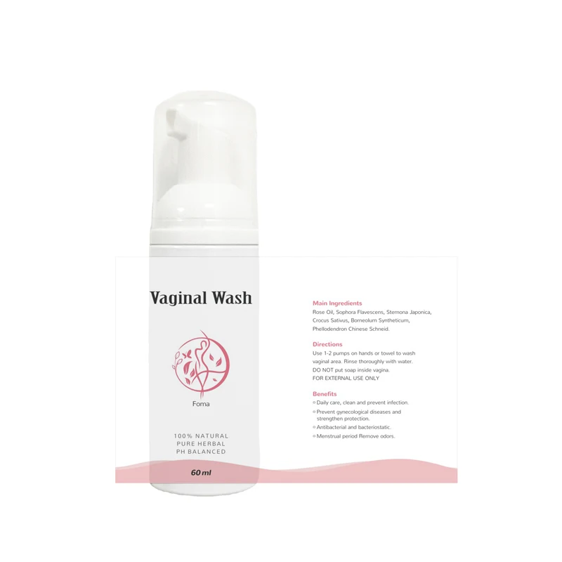 

Female Personal Care Product Herbal Yoni Douche Washing Vaginal Foam Wash, White