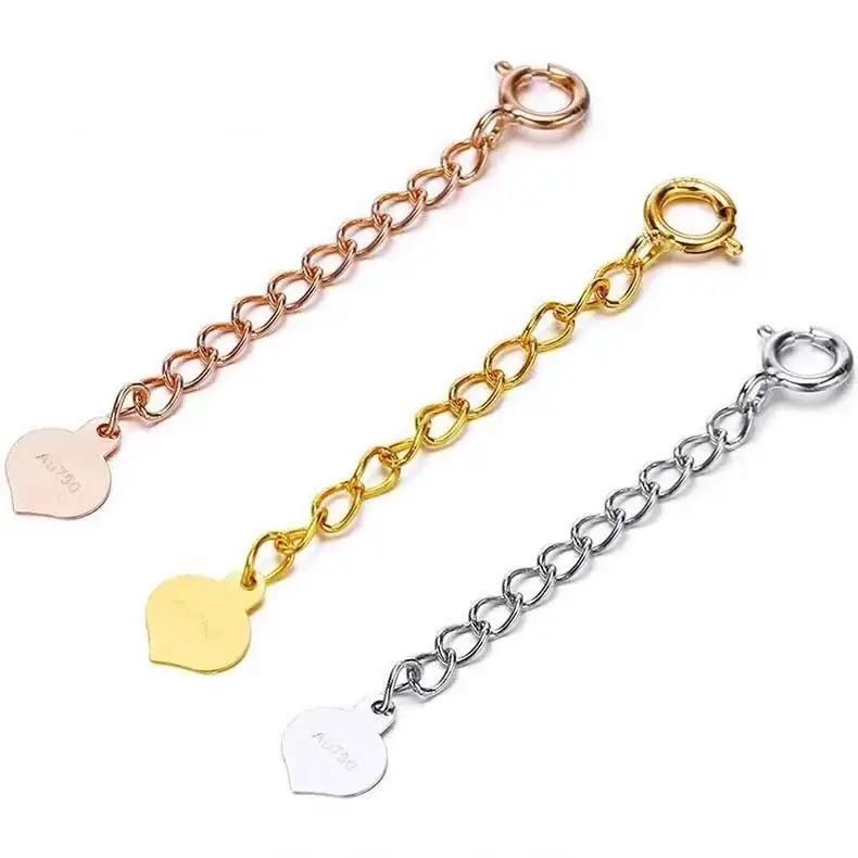 

18K genuine water shell jewelry au750 gold lengthening chain necklace bracelet platinum can extension chain DIY accessories