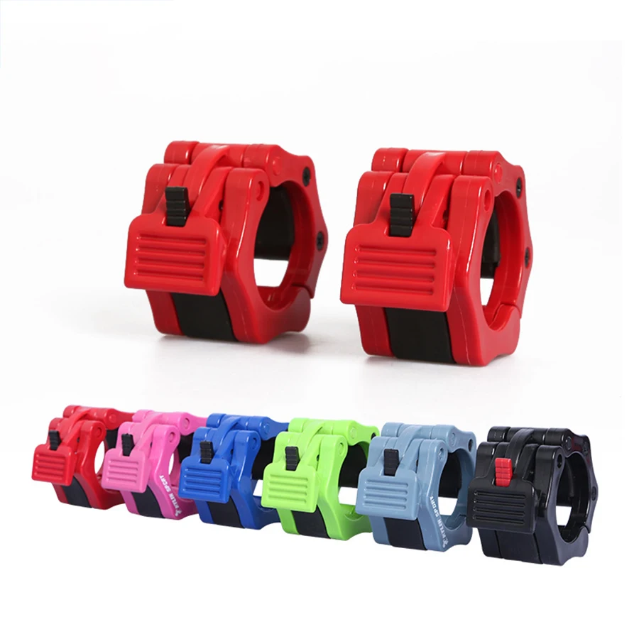 

50mm/ 2 inch Competition Weight Lifting Nylon Barbell Collar Clamps Threaded Clamp Custom Barbell Lock Jaw Collar, Black.red.yellow . pink.grey..or customized