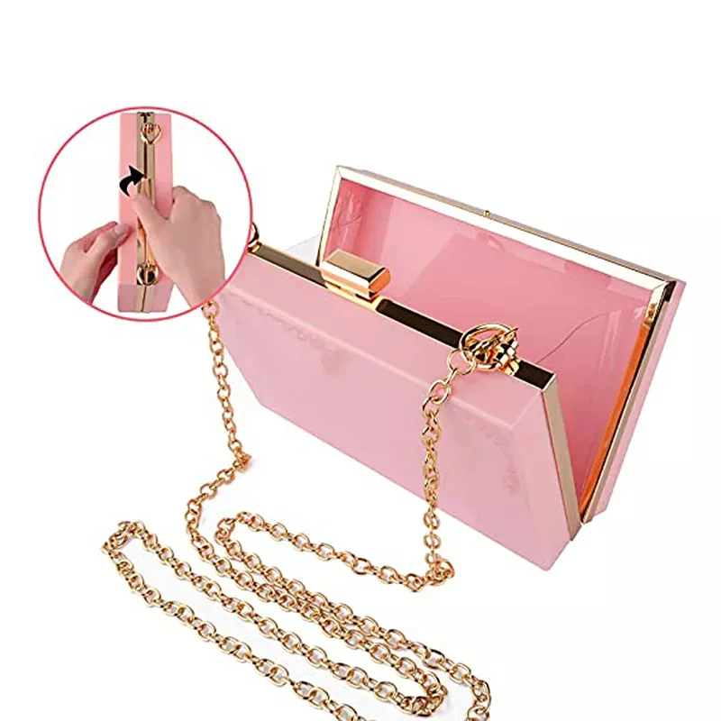 

Transparent bag female new acrylic diagonal bag chain mini shoulder fresh