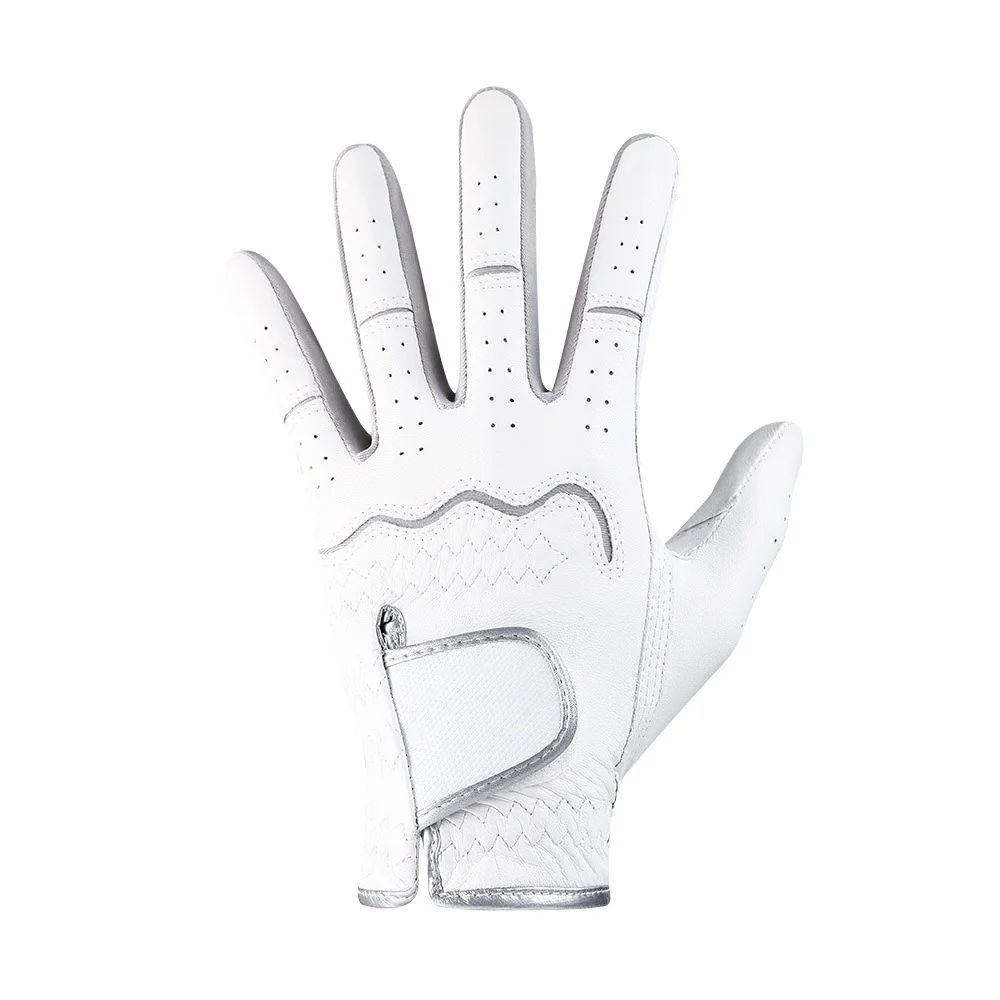 

Hot sale custom men cabretta leather anti slip breathable golf gloves