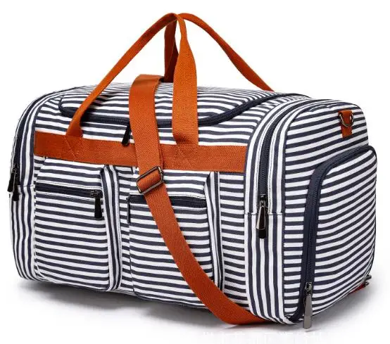 

2021 Durable custom lightweight duffle crossbody canvas sport luggage Spend Da Night travel bags