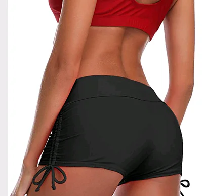 

Women's Swim Boardshorts Beach Pant Bikini Bottom Adjustable Tie Yoga Running Shorts, Picture
