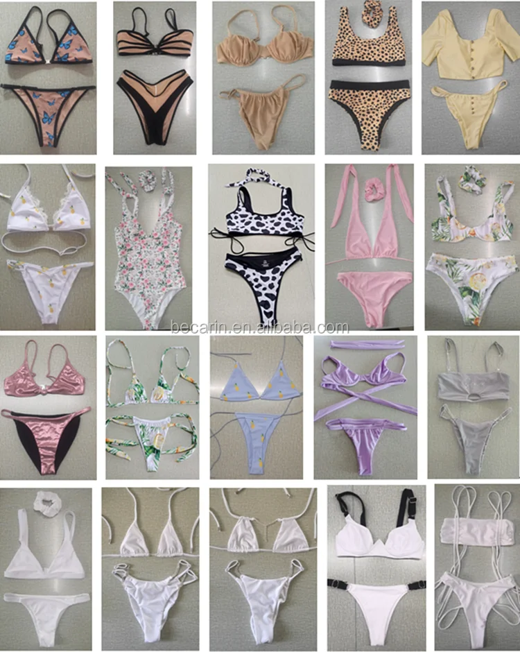 Swimsuit Supplier Low Moq Recycled Fabric Custom Fashion Sexy Tie