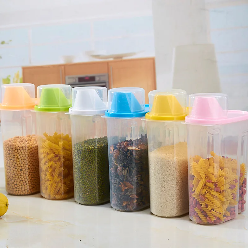 

Storage Food Container with Lid Pantry Snacks Kitchen Container PP Food Grade Kitchen Plastic Storage Boxes & Bins Eco-friendly, Transparent
