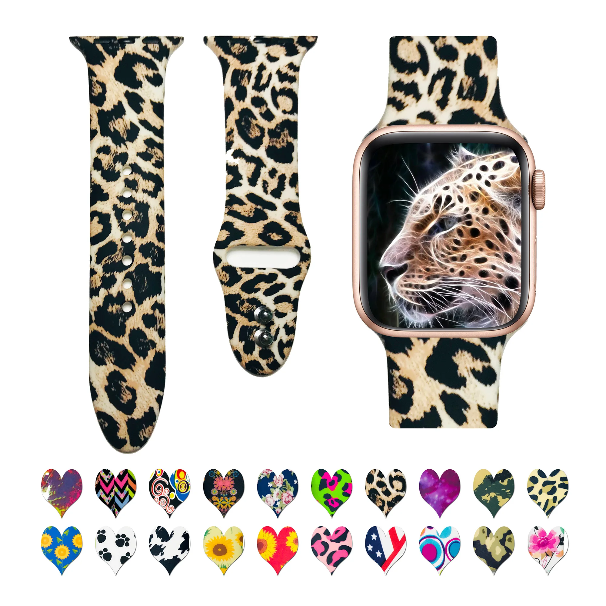 

38 40 mm 42 44 mm Apple Watch Strap Band for iWatch 5 Series 5 4 3 2 1 Leopard Print Wristband Watch Belt OEM design, Multi color