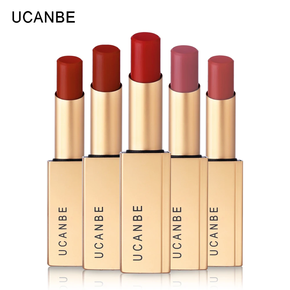 

Wholesale Ucanbe women luxury waterproof 5 colors matte nude velvet lipstick