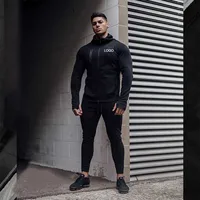 

Custom Logo Blank Mens Athletic Track Suits with Hoodie Cotton Plain Jogging Sweatsuit Men Running Sports Wear Wholesale