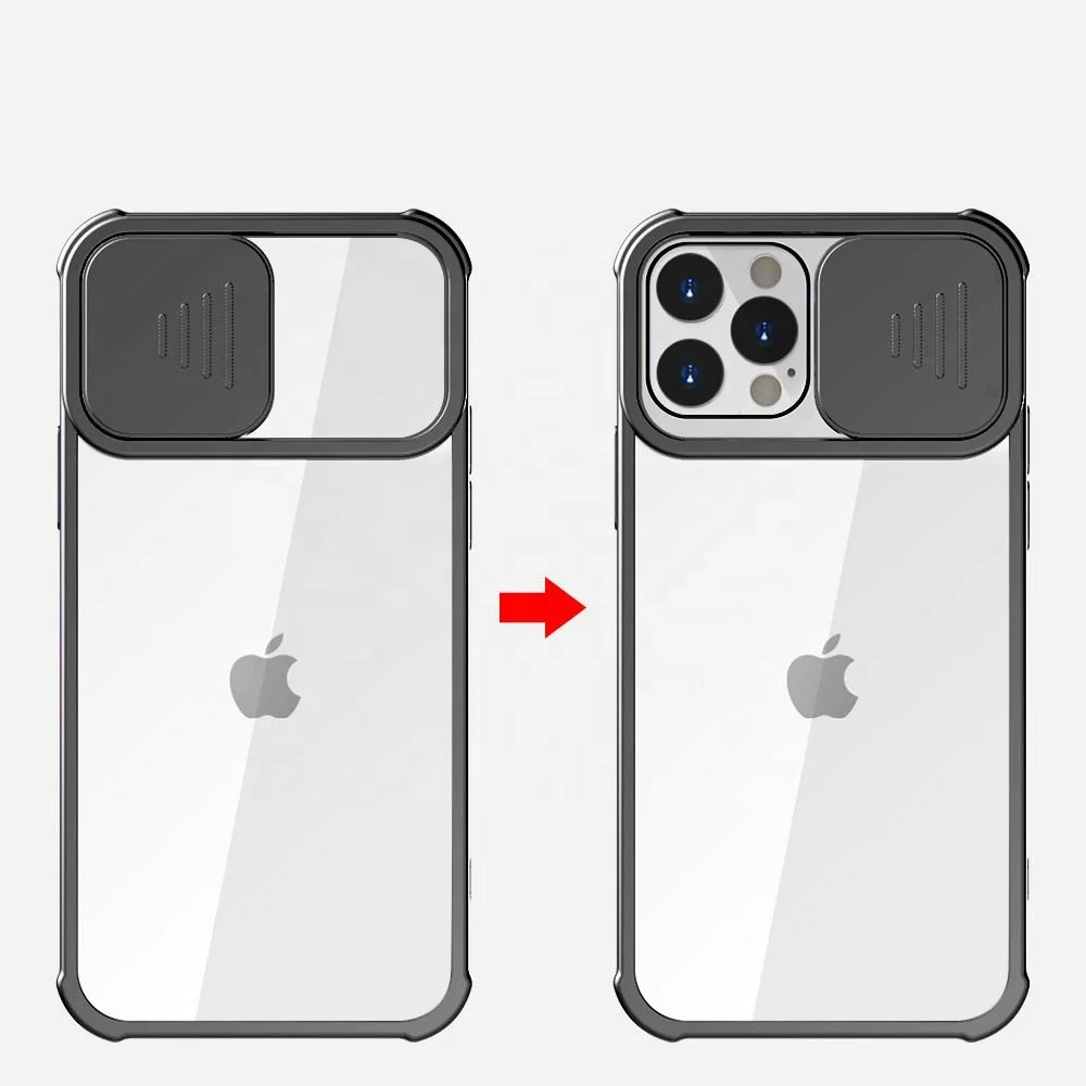 

Camera Case Slide Cover Shockproof Tpu Protect Mobile Phone For Iphone 12/Pro/Max