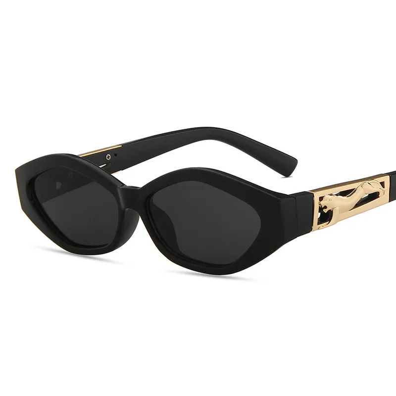 

2022 Superior Brand Designer Irregular Sunglasses Women Small Frame Sunglasses Gafas De Sol Metal Leopard Sunglasses, Picture show