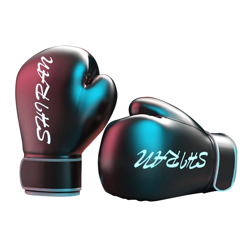 

2021 Pro Leather Boxing Gloves for Men & Women, Boxing Training Gloves, Kick Boxing Gloves with Free Hand Wraps, Black and white or customized color