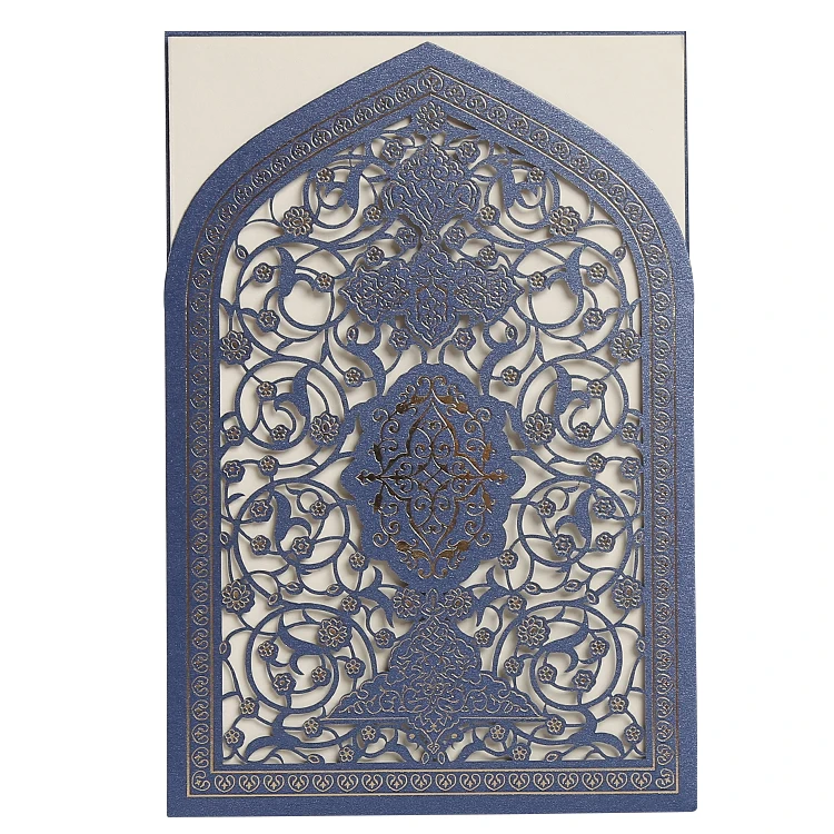 
Muslim marriage / engagement paper luxury india wedding invitation card 