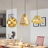 Metal simple hollow light fashion design hollow pattern pyramid creative pendant light for bedroom