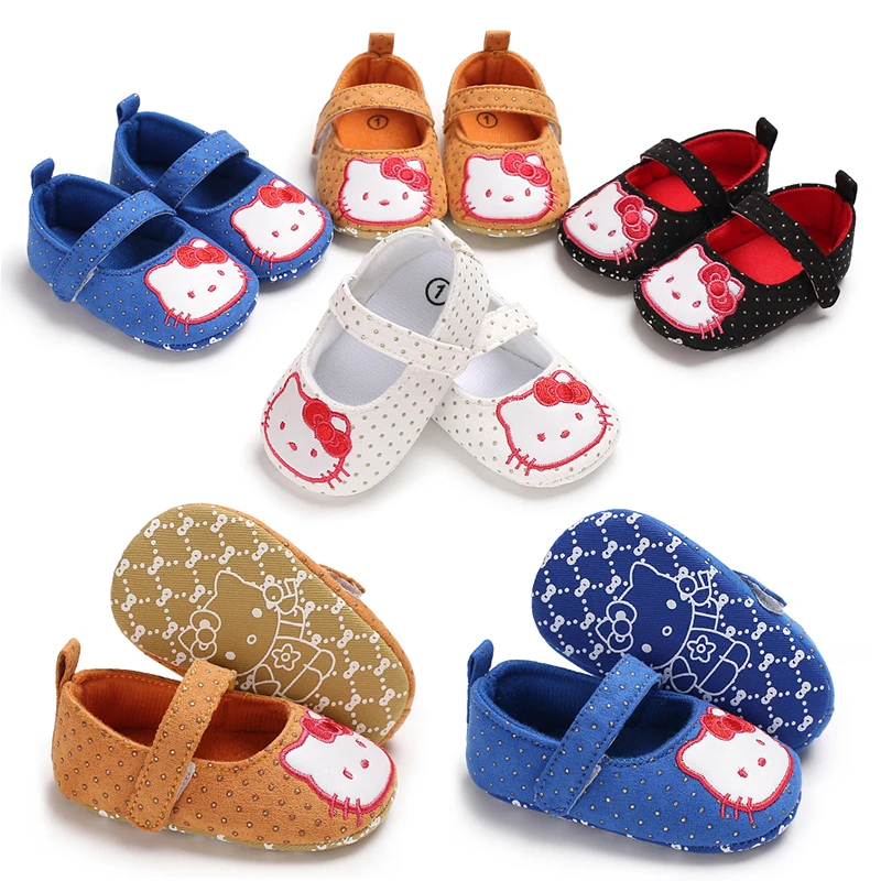 

Hello Kitty designs high quality soft sole cotton cloth baby shoes, children's shoes and toddler shoes