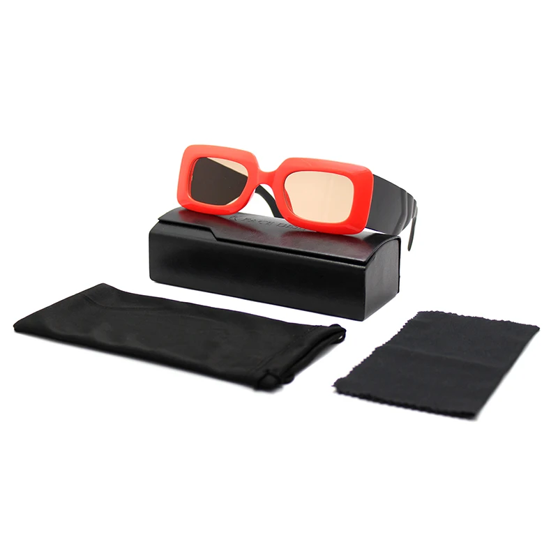 

Customizable Luxuxry Designer Retro Vintage 90s Woman Brand Shadow Black Big Personality Large Frame Square Oversized Sunglasses, 6 colors