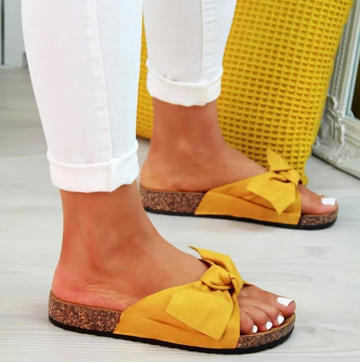 

Shoes Woman Sandals For Women Beach Shoes Bow Slip On Gladiator Sandals Women Summer Footwear Flat Sandals Female, As shown