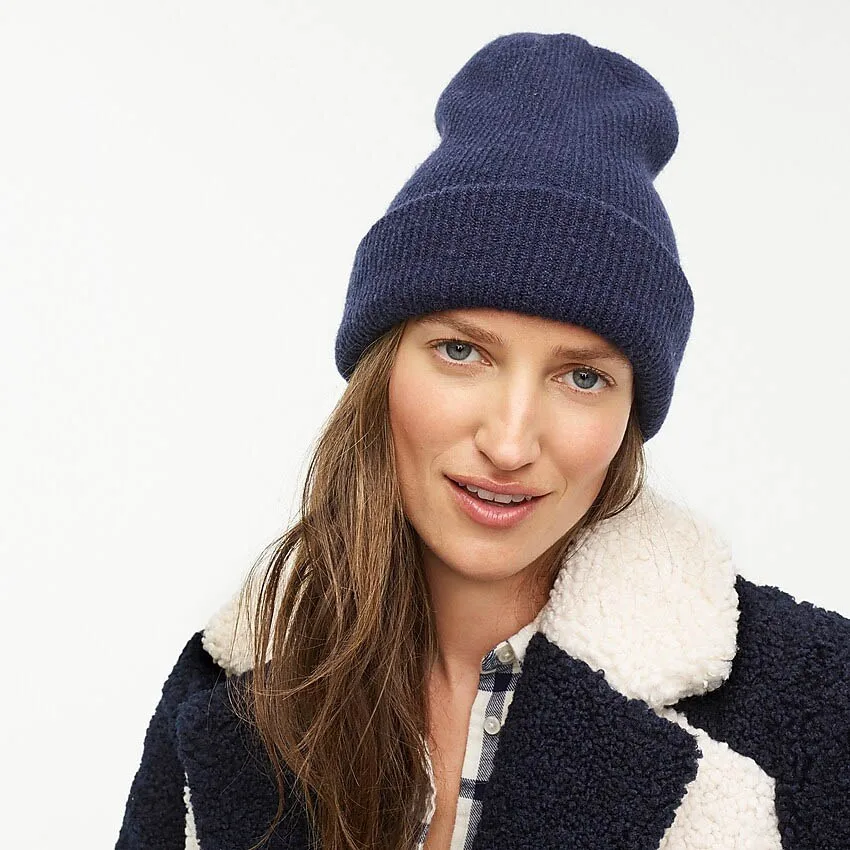 

WOMEN'S 56/30/10/4 POLYAMIDE/WOOL/ALPACA/ELASTANE RIB KNITTED HAT