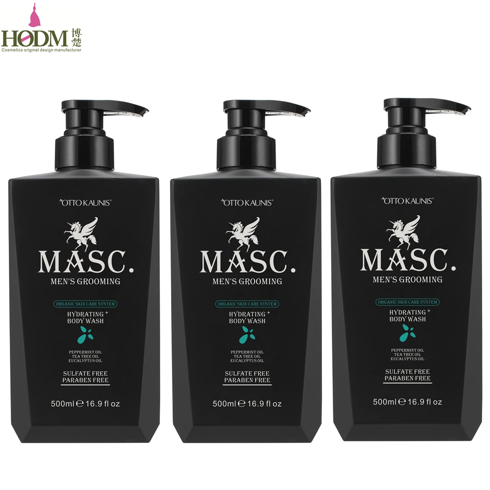 
Private Label OEM ODM Natural Body Tea Tree Oil and Peppermint Oil Sulfate Free Men Body Wash 