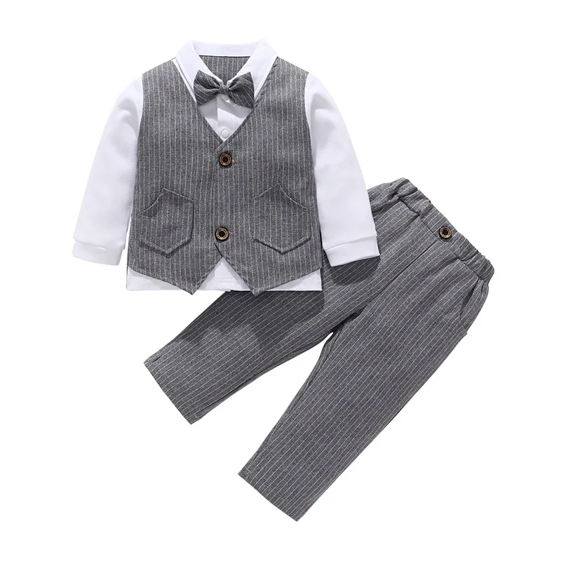 

Boys Formal dress Suit Kids Wedding Birthday Party Dress Blazer Vest Pants Child Tuxedo prom Performance suit