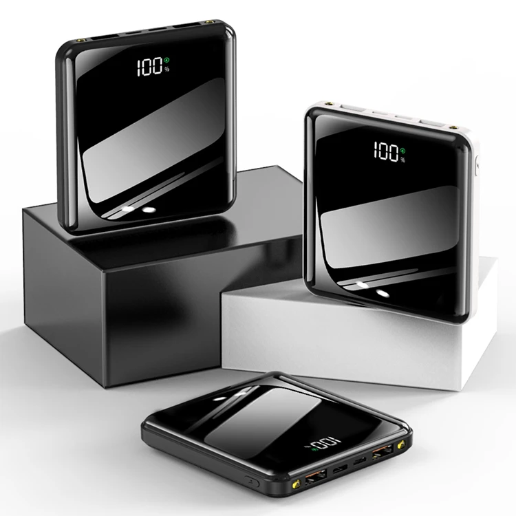 

Factory wholesale mini Portable QC3.0 PD20W 10000mah super charging powerbank, Black/white