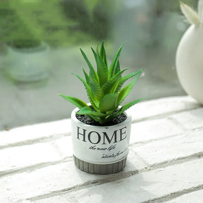 

Mini Indoor Ornamental Plante Artificielle Plantas Artificiales Home Decoration Pots For Succulents Home Decor Artificial Plant, Customizable