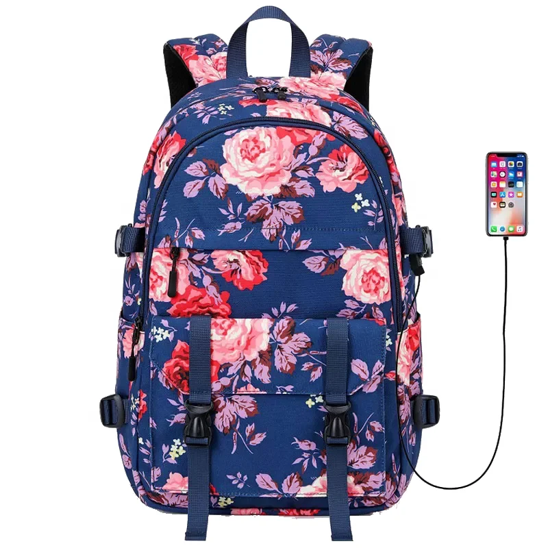 

School bag 2023 floral oxford backpacks school back bags women school bags girls waterproof backpack bookbags