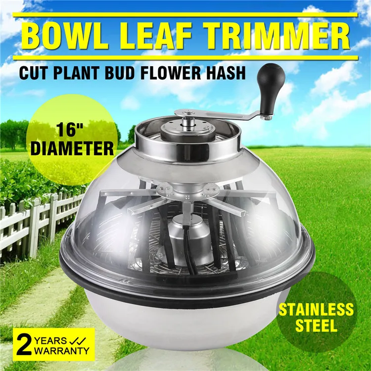 16" Tumble Leaf Trimmer Bowl Spinner Erntemaschine zweischneidige Klinge Küche 