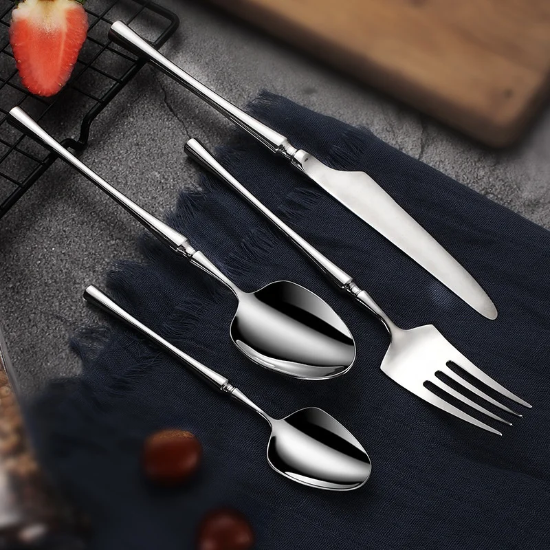 
Manufacturer Luxury Silverware Steak Knife Stainless Steel 4pcs Cutlery Set 