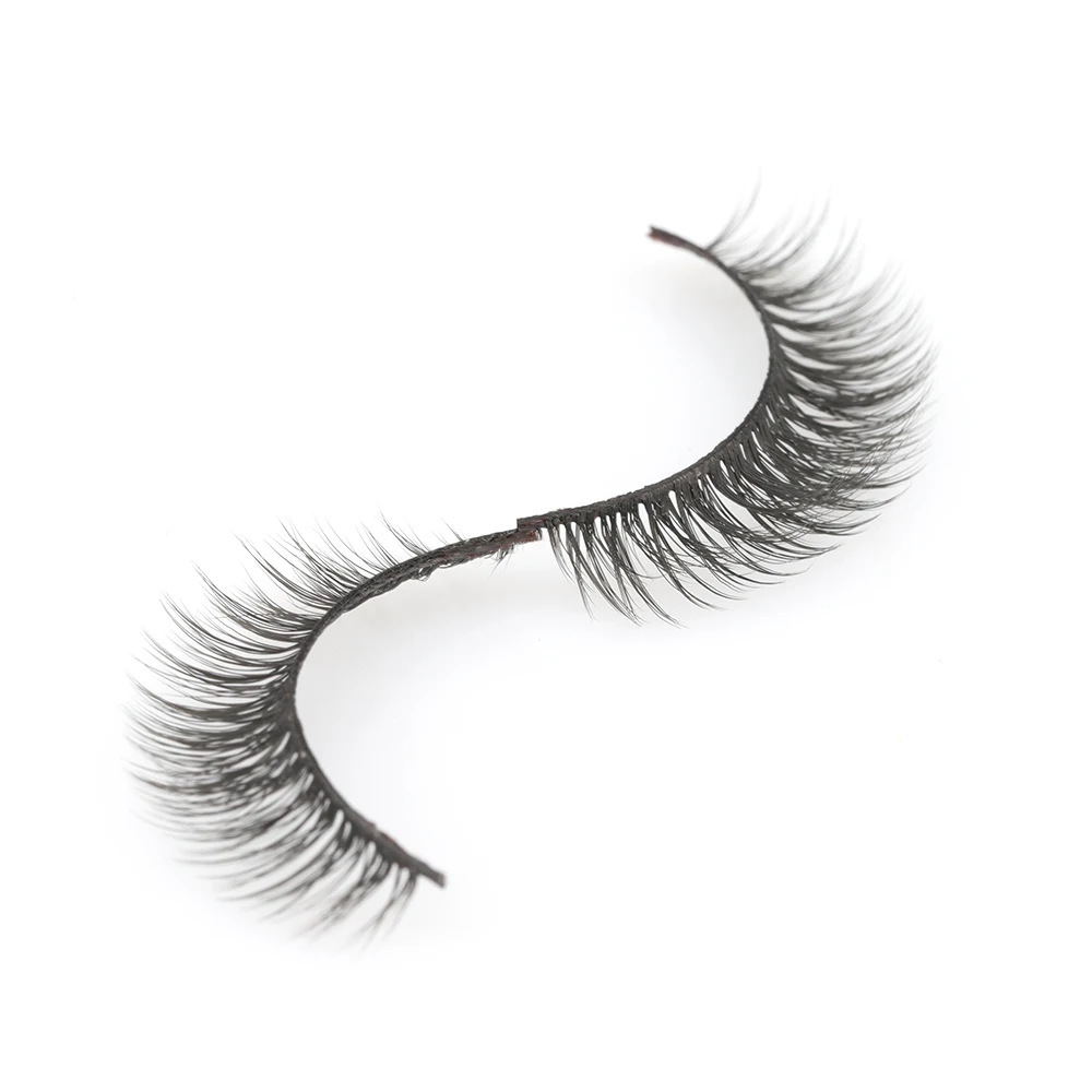 

Luxury Siberian 100% Real Mink False Faux Eye Lashes Eyelashes, Black color