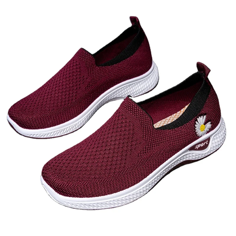 

Foreign trade fly weave casual women breathable new flat walking a foot pedal fly weave shoes