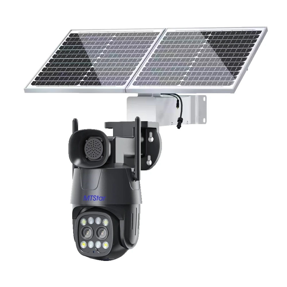 

MTSTAR solar power 4k human tracking full color night vision dual lens ptz 4g ptz 8mp waterproof camera