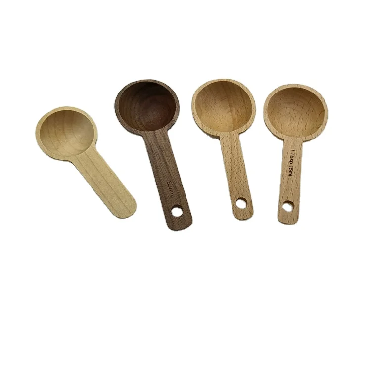 

Old Carpenter Ground Coffee Tablespoon Honey Spoons Stir Sugar Spice Measure Tools Wood Measuring Spoon