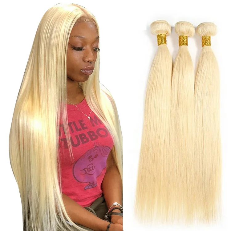 

Hot Beauty Hair Silky 10"-30" Straight 613 Virgin Hair 613 Bundles Blonde Human Hair