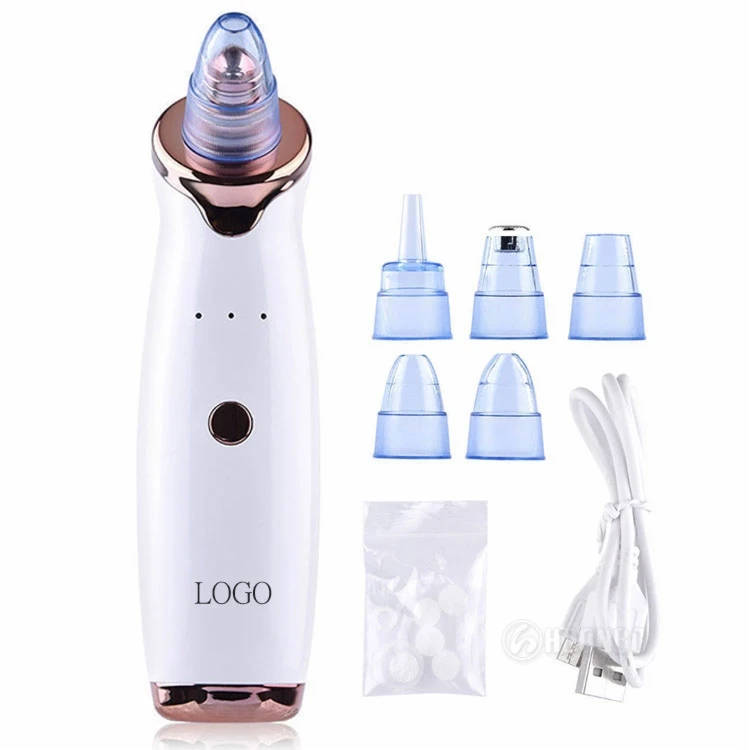 

Rechargeable Pore Cleaner Black Head Suction Extractor Tool Kit Acne Removal Blackhead Remover Vacuum