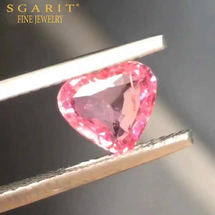 

SGARIT Sri Lanka loose gemstone for heart wedding jewelry making 1.62ct natural unheated Padparadscha sapphire