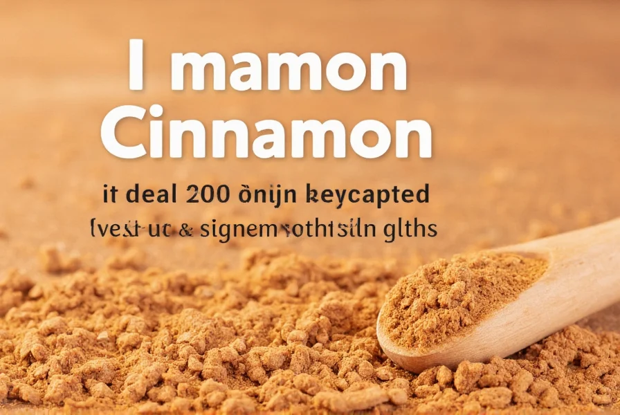 Visual representation of cinnamon supplement dosage compared to teaspoon measurements of ground cinnamon