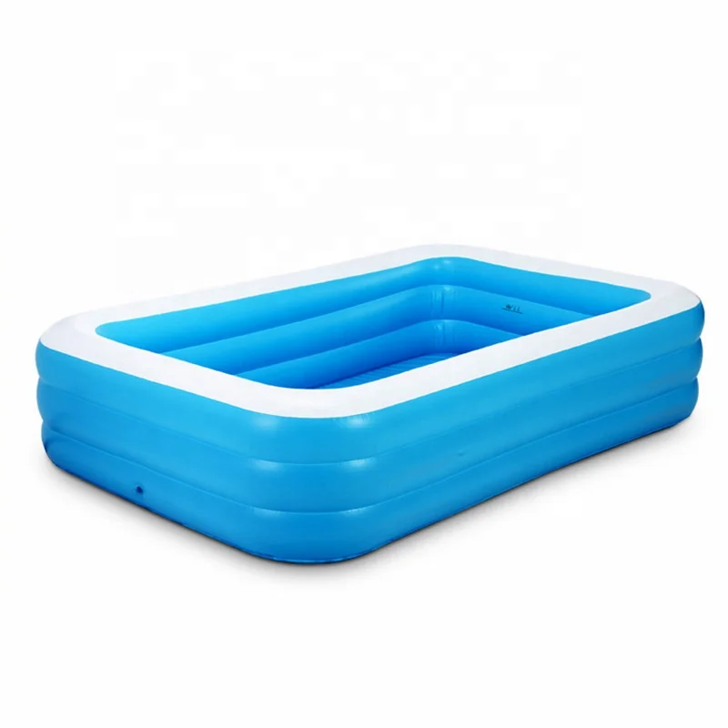 

Three Rings Blue and White PVC Inflatable Family Swimming Pool Outdoor