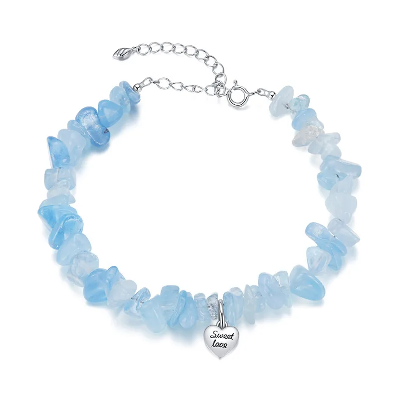 

SCB204 Women Bracelets Wholesale 925 Sterling Silver Blue Crystal Bracelets
