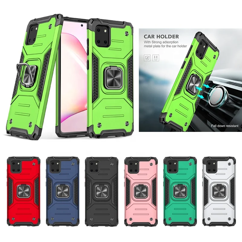 

Shockproof Full Protection TPU + PC Mount Holder Mobile Phone Case Back Cover For Samsung galaxy note 10Lite M60S A81, Multi-color, can be customized